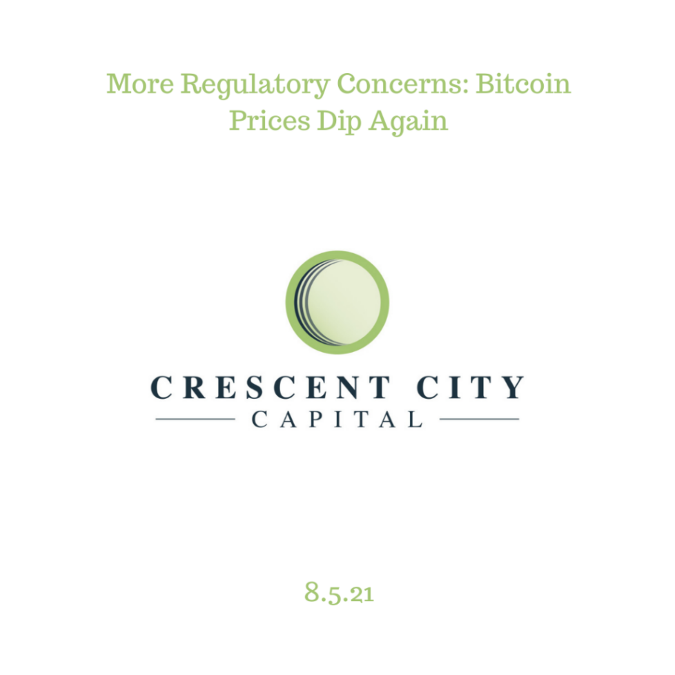 More Regulatory Concerns: Bitcoin Prices Dip Again
