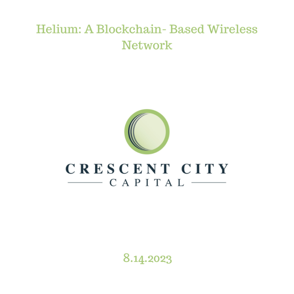 Helium: A Blockchain- Based Wireless Network