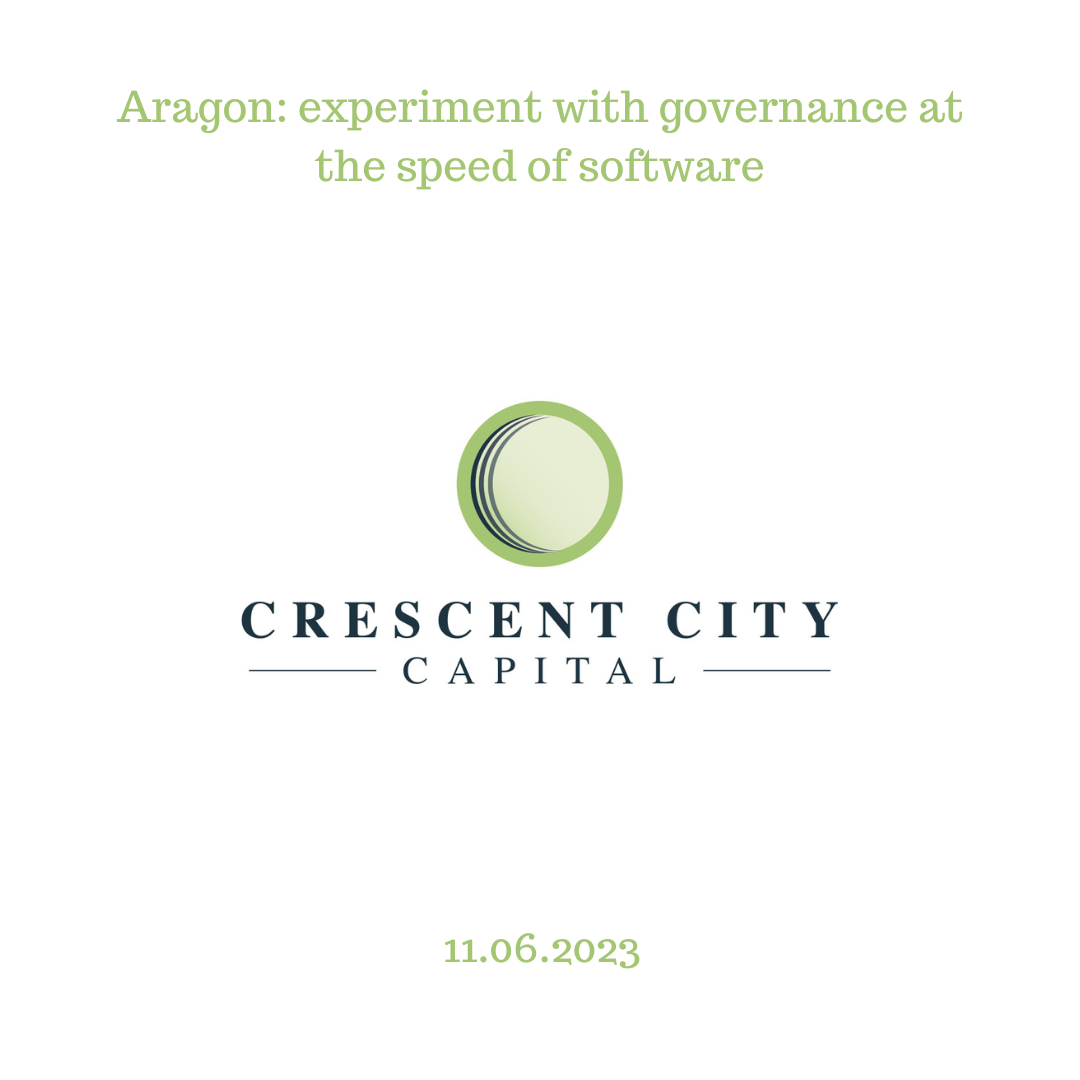 Aragon: experiment with governance at the speed of software